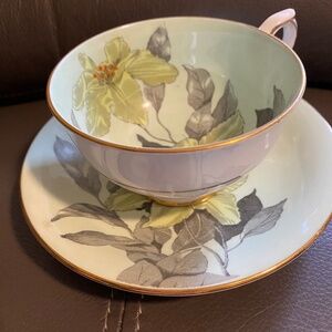 Poinsettia Teacup and saucer vintage